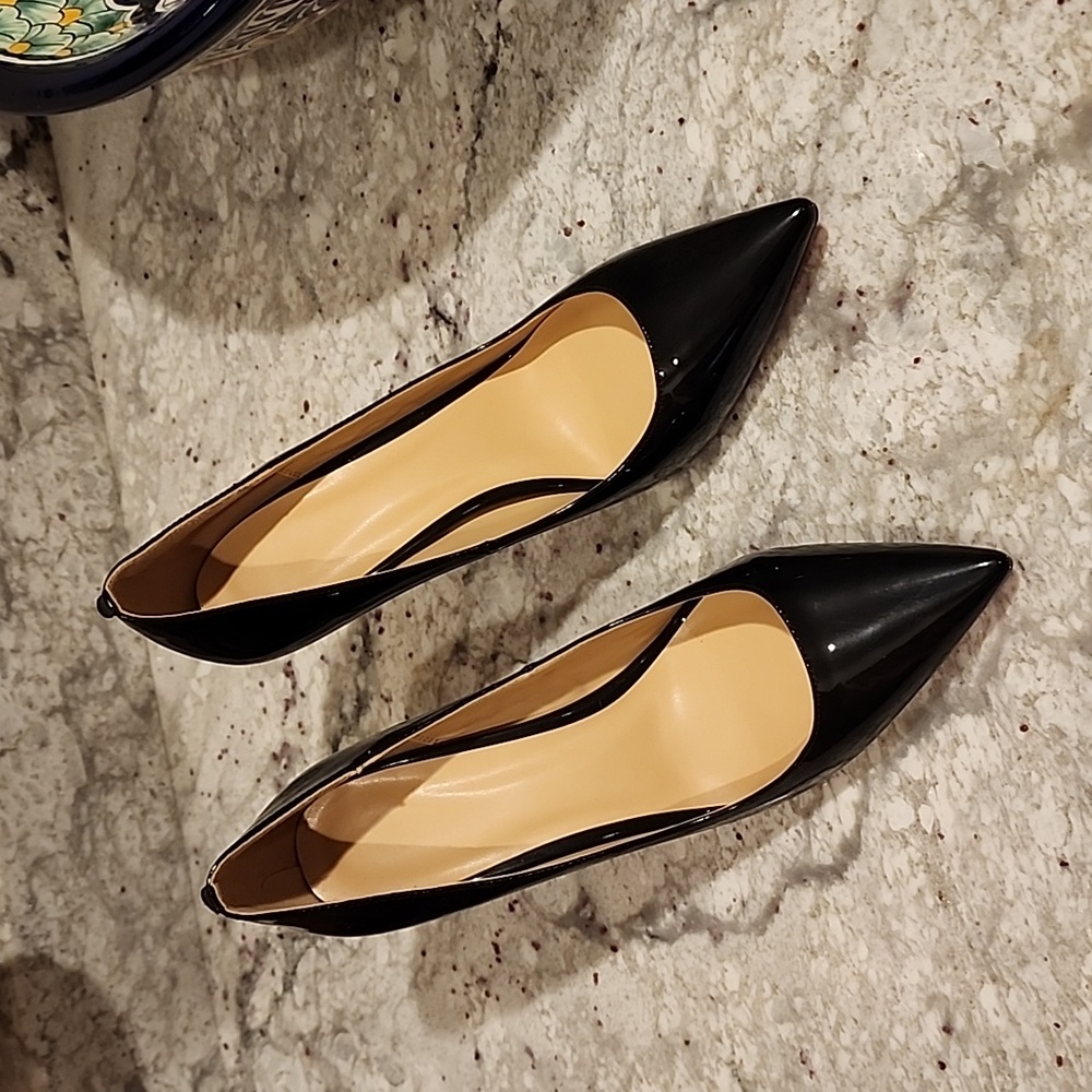 Patent black Kitten 👠 Heels